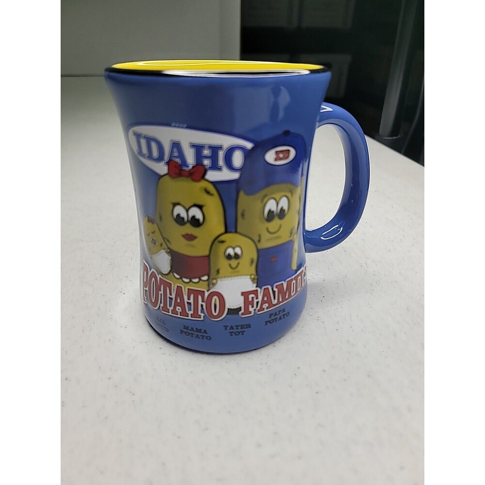 Idaho Potato Family Coffee Mug Cup Blue New